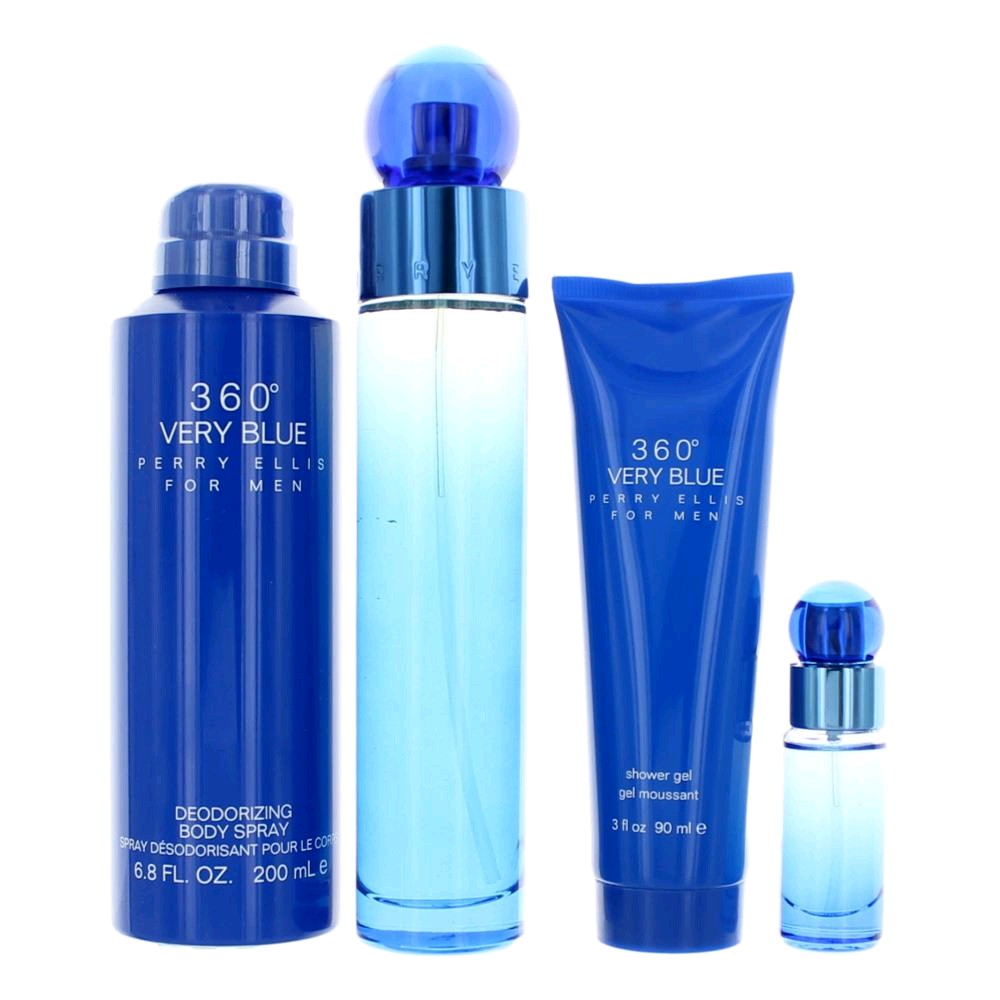 Photo of Perry Ellis 360 Very Blue by Perry Ellis, 4 Piece Gift Set for Men